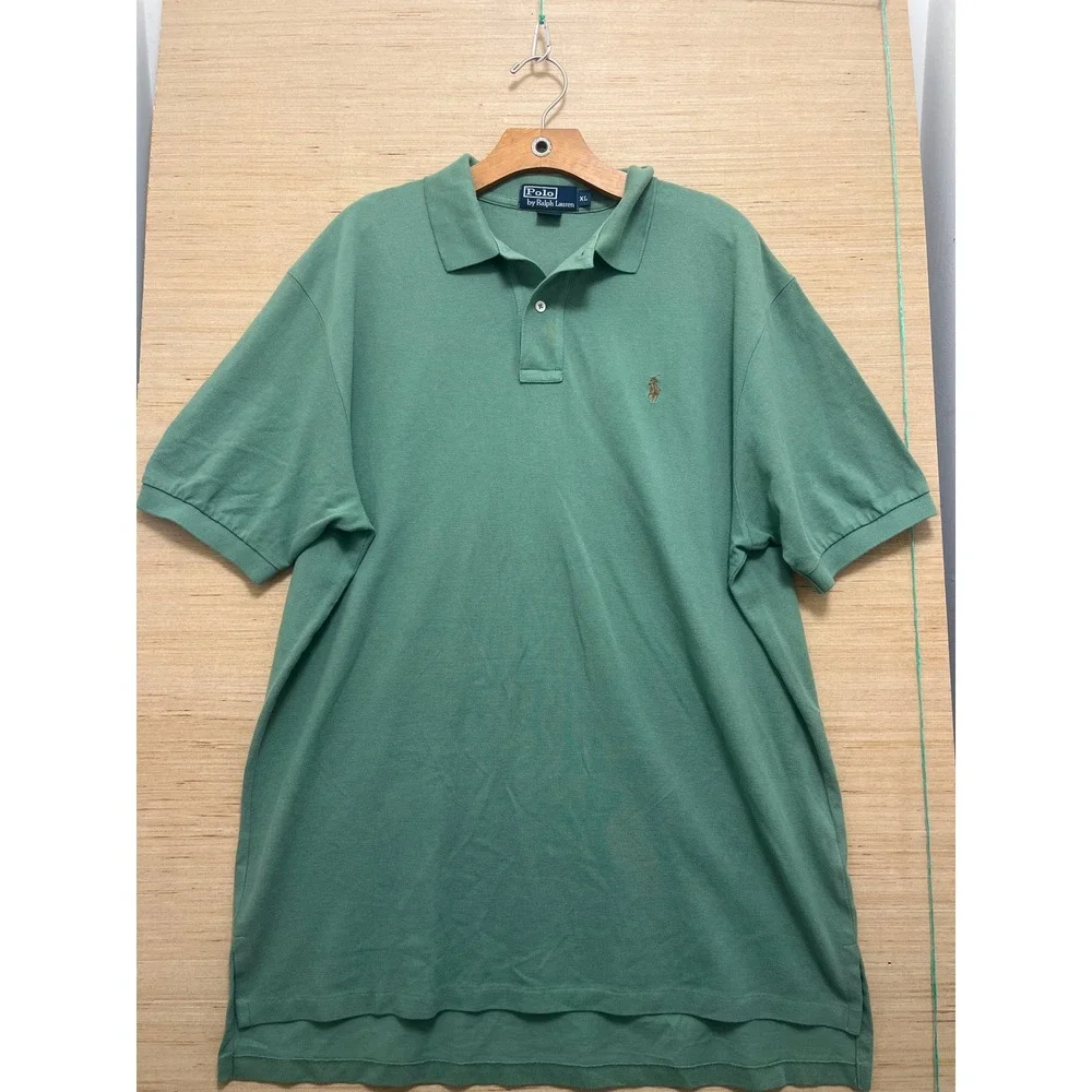 Polo Ralph Lauren Men S‎ Green Classic Fit Polo Shirt Embroidered Pony XL